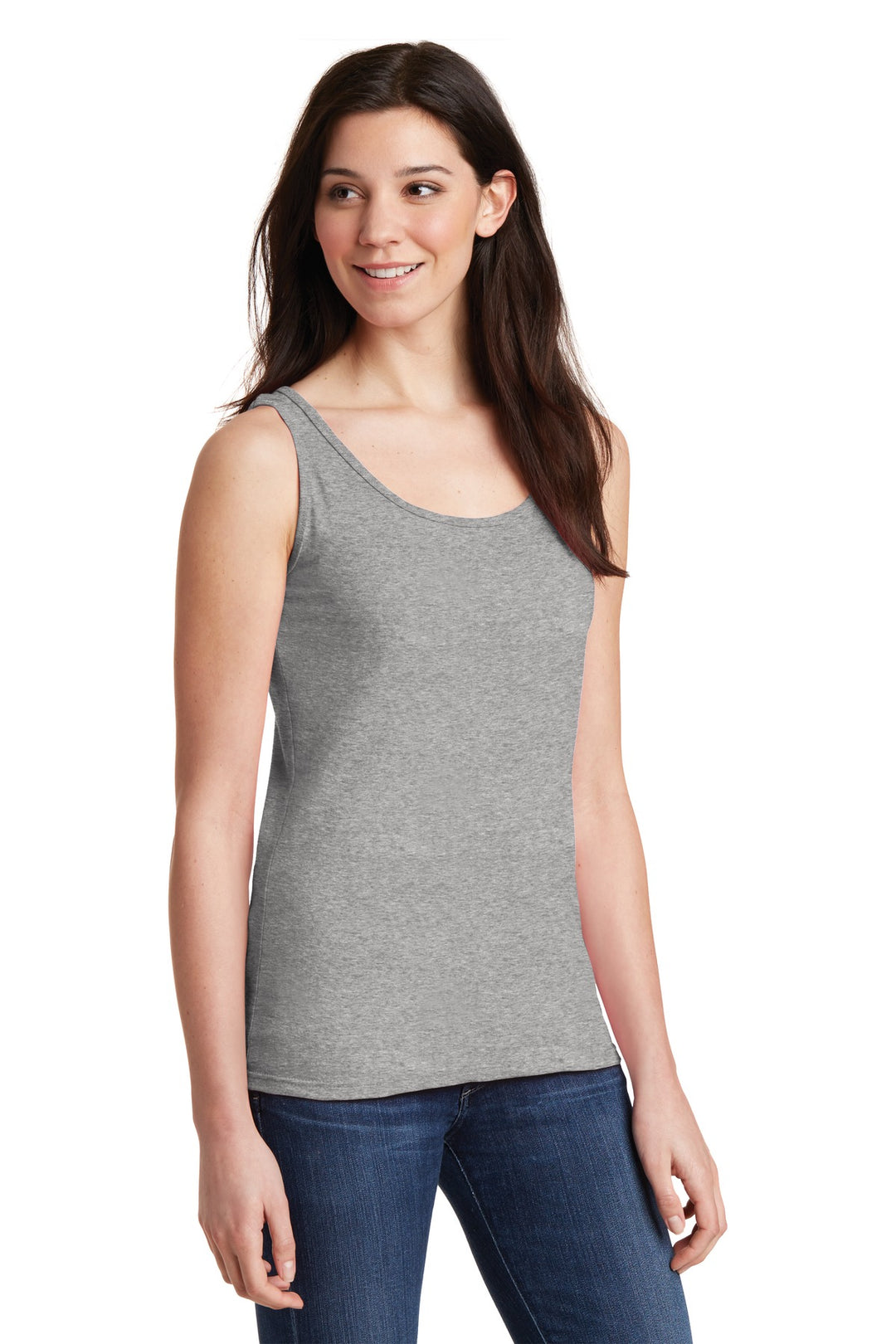 Sport Grey Gildan Softstyle Junior Fit Tank Top. 64200L