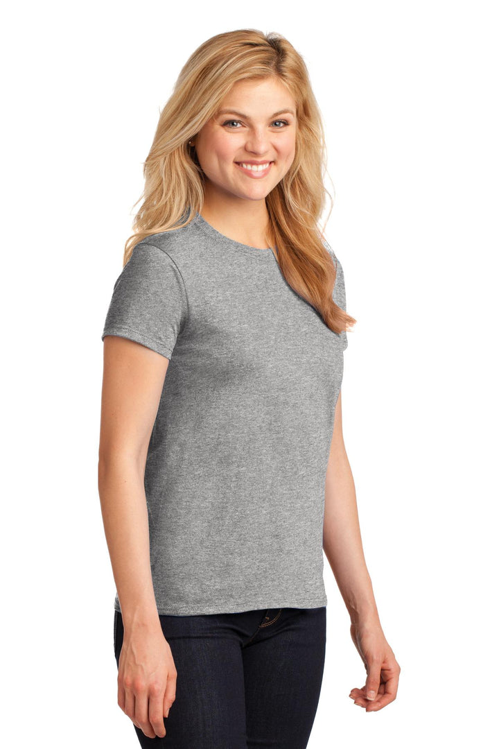 Sport Grey Gildan Women's Heavy Cotton 100% Cotton T-Shirt. 5000L