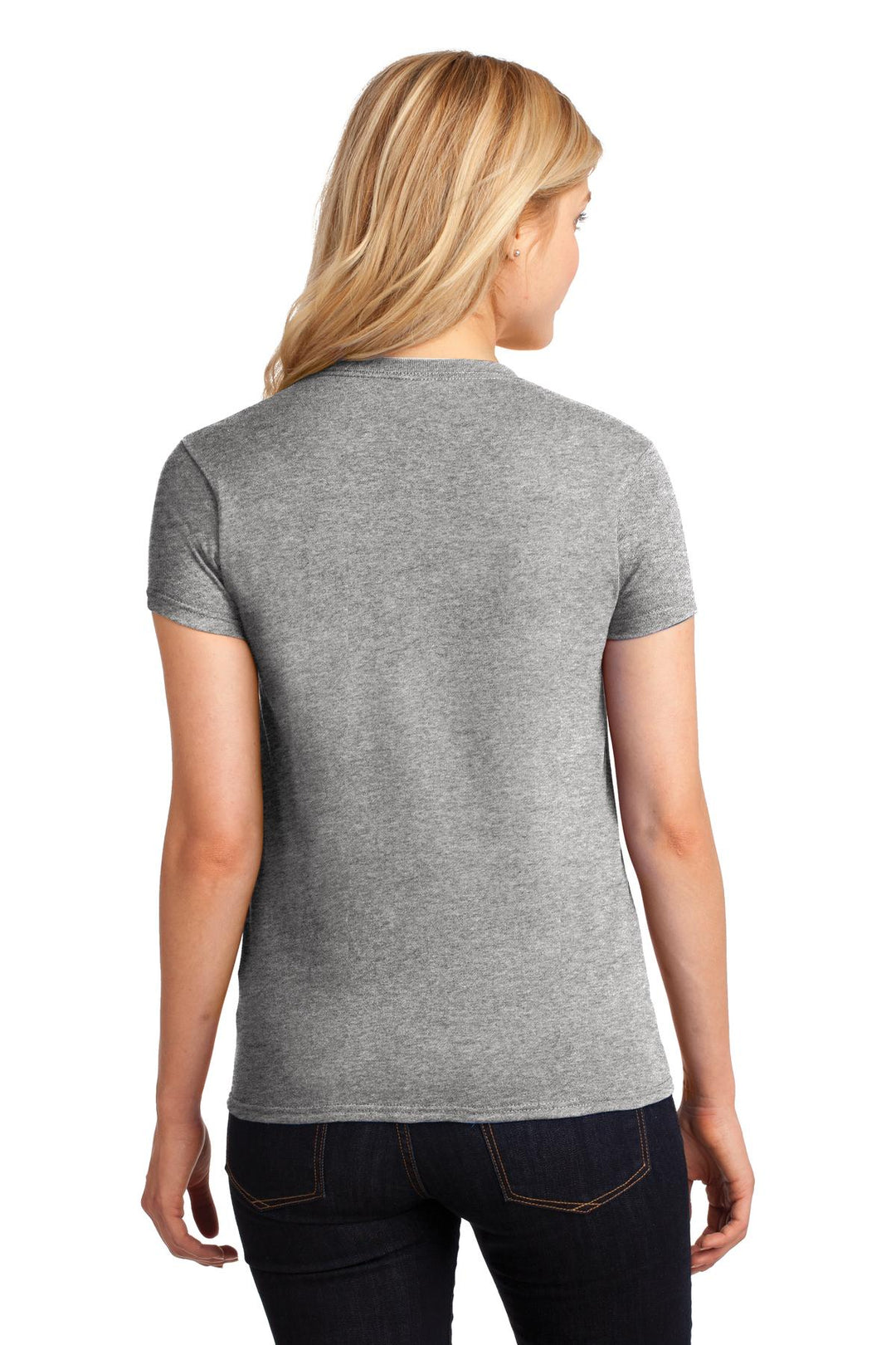 Sport Grey Gildan Women's Heavy Cotton 100% Cotton T-Shirt. 5000L