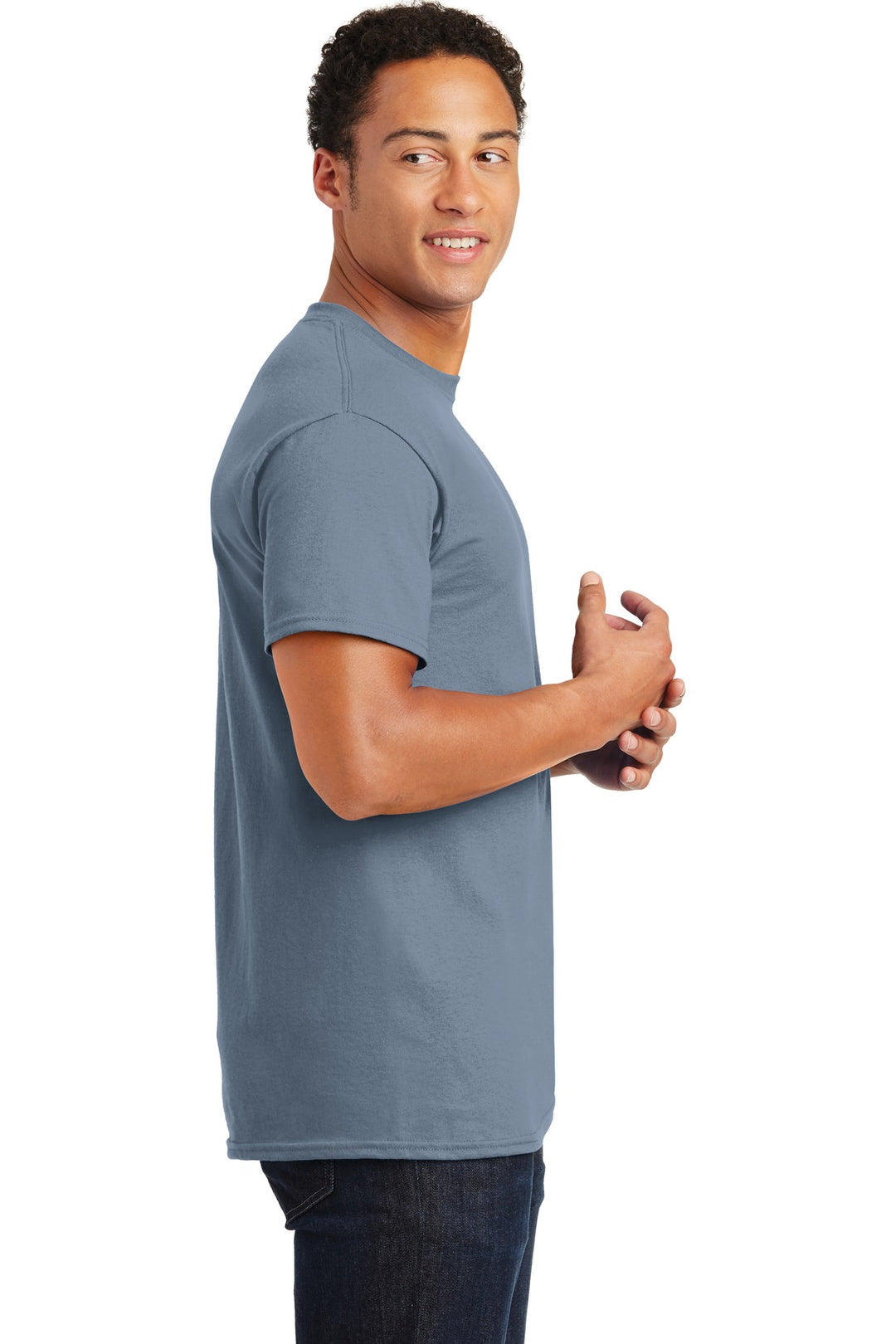 Stone Blue Gildan - Ultra Cotton 100% US Cotton T-Shirt. 2000