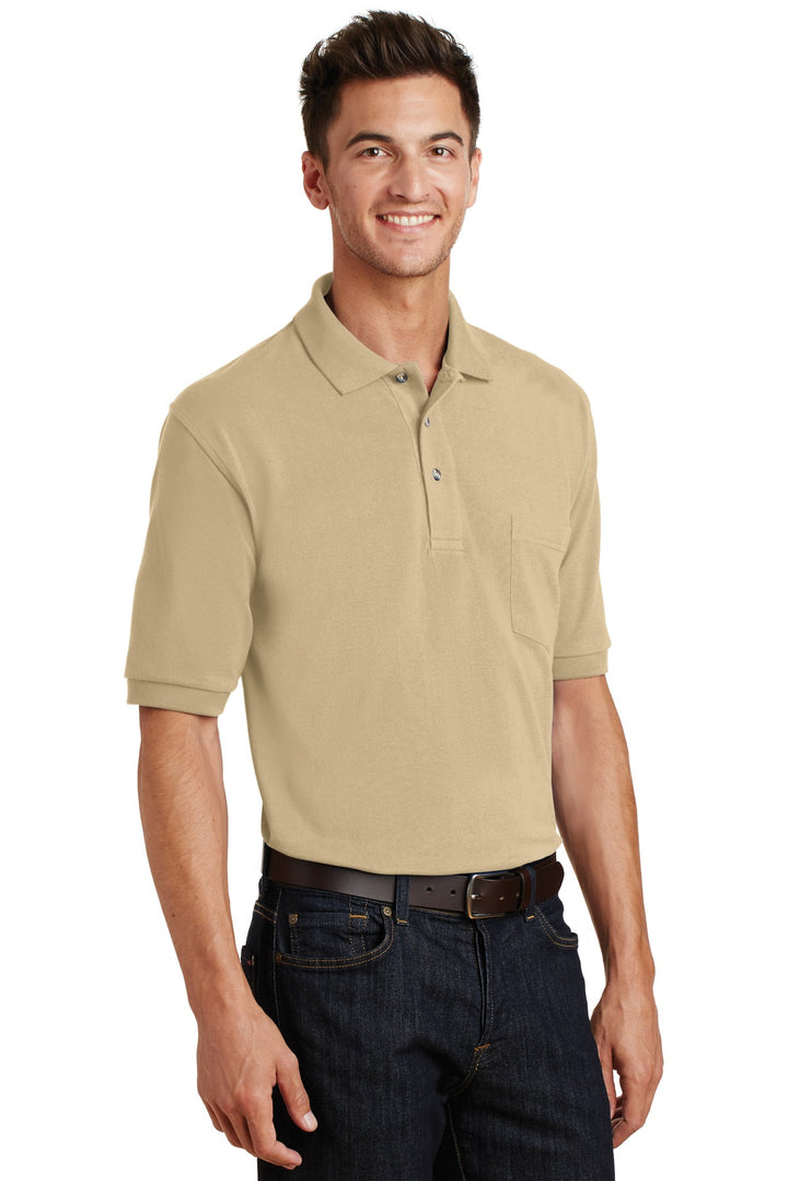 Stone Port Authority Heavyweight Cotton Pique Polo with Pocket. K420P