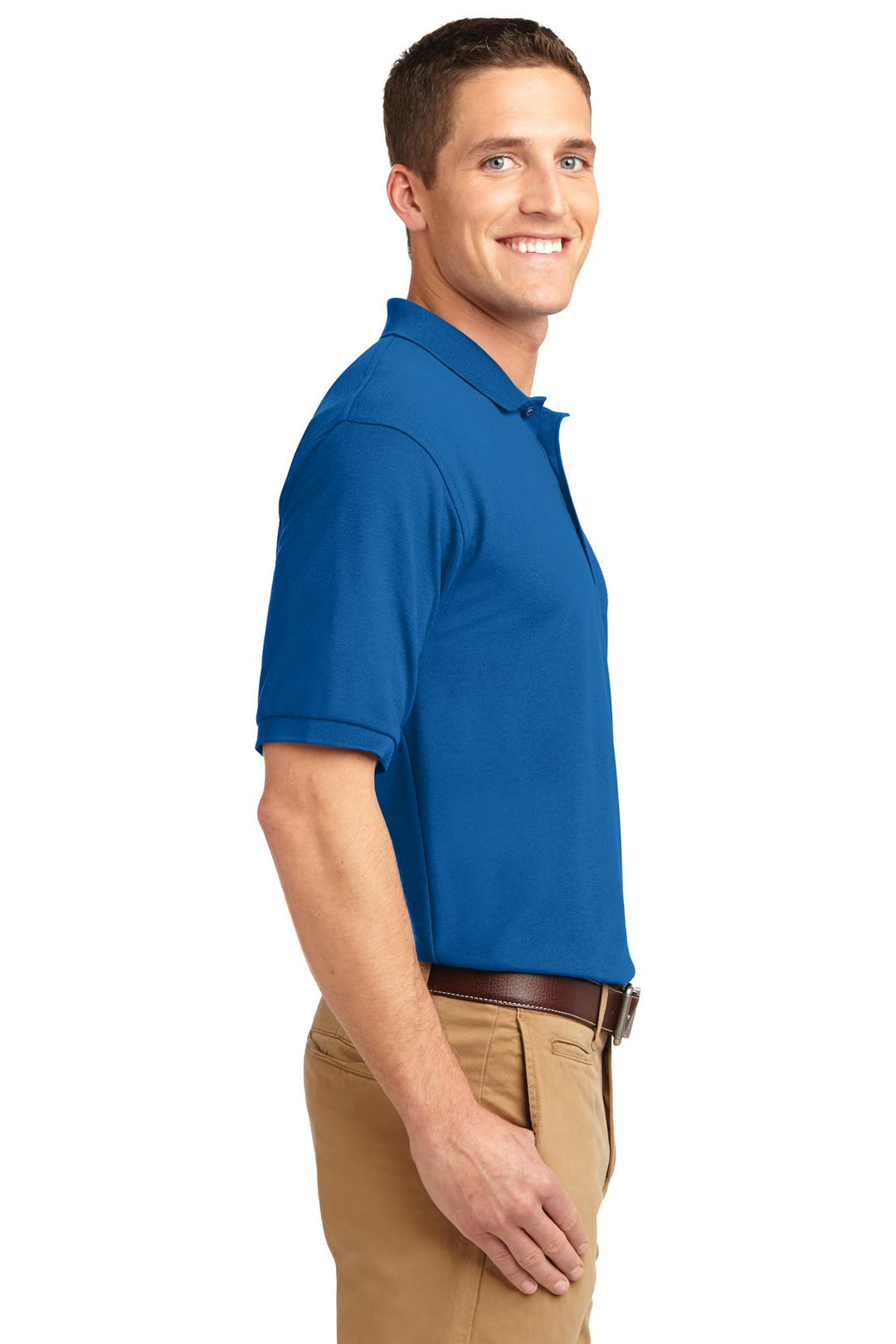 Strong Blue Port Authority Silk Touch Polo K500