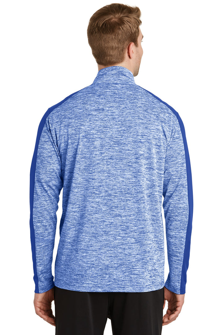 Tr Roy E/Tr Ry Sport-Tek PosiCharge Electric Heather Colorblock 1/4-Zip Pullover. ST397