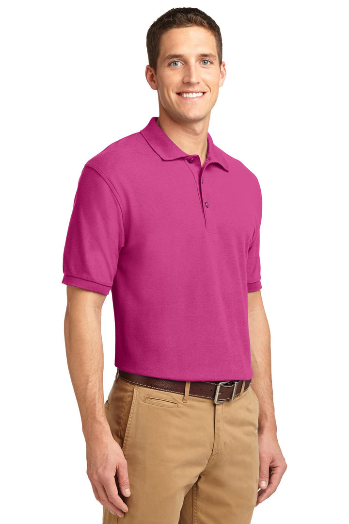Tropical Pink Port Authority Silk Touch Polo K500