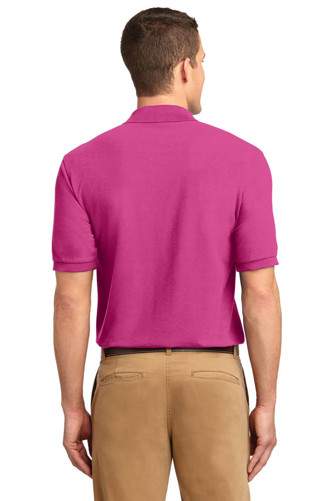 Tropical Pink Port Authority Silk Touch Polo K500