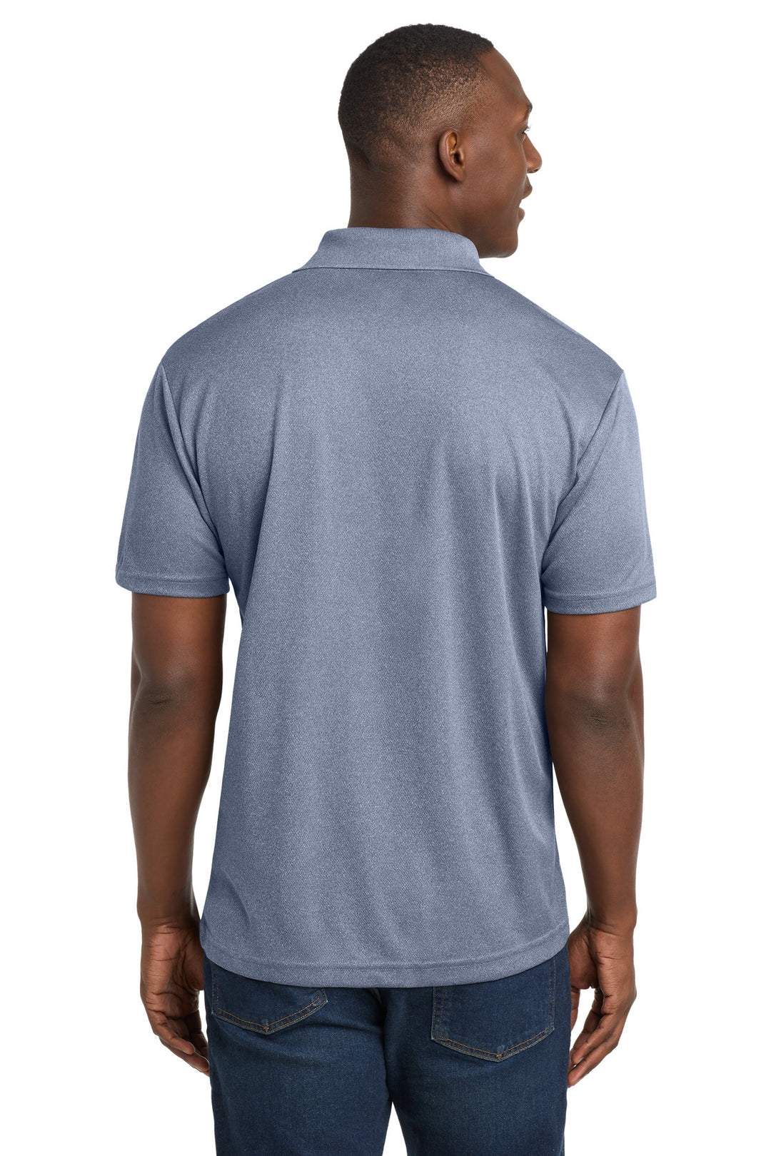 True Navy Hthr Sport-Tek PosiCharge RacerMesh Polo. ST640