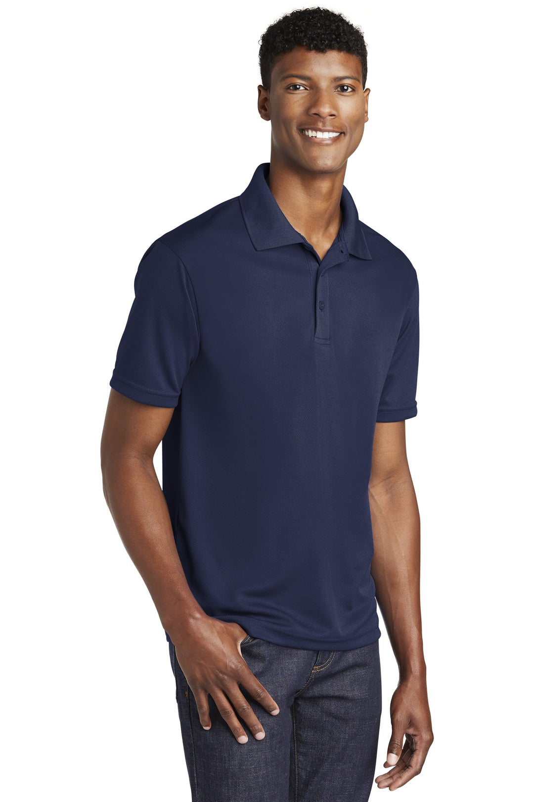 True Navy Sport-Tek PosiCharge RacerMesh Polo. ST640