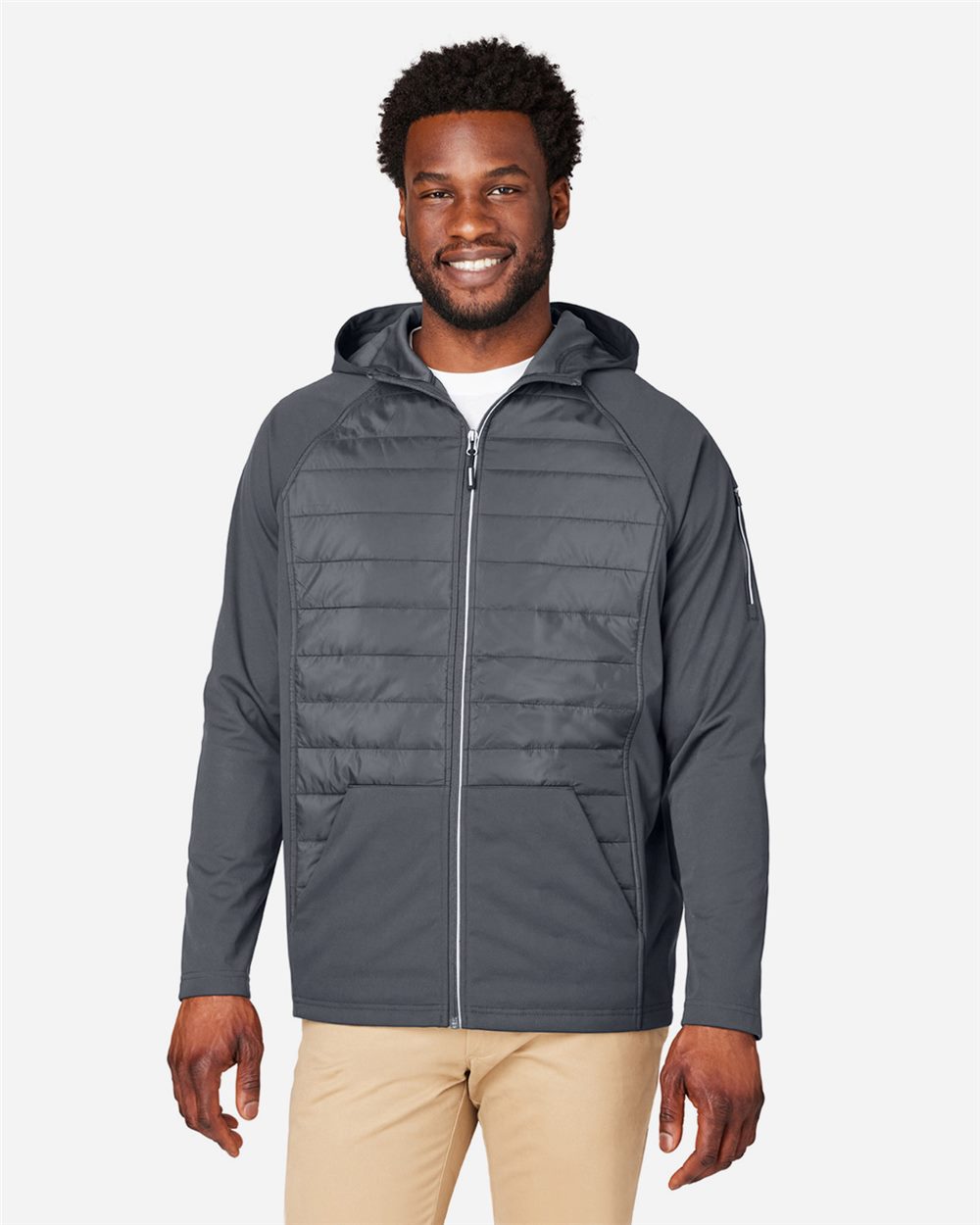 Unisex Techno Lite Hybrid Hooded Jacket - CE808  grouped