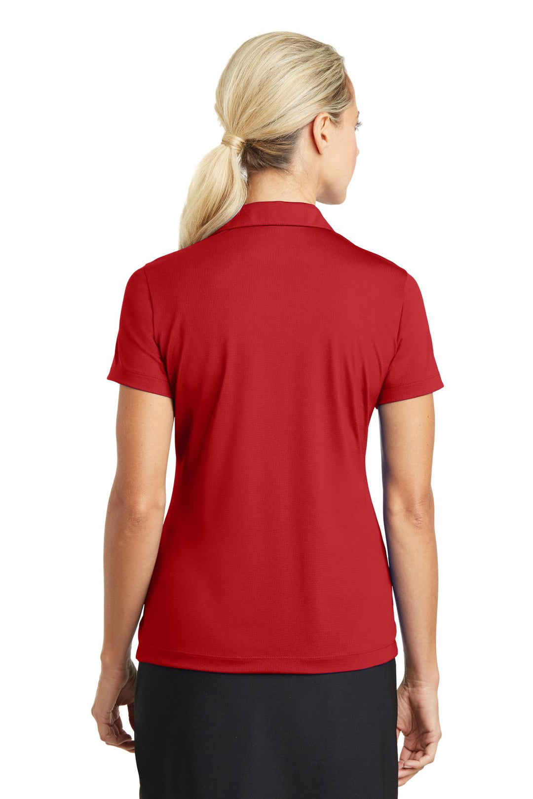 University Red Nike Women's Dri-FIT Vertical Mesh Polo. 637165