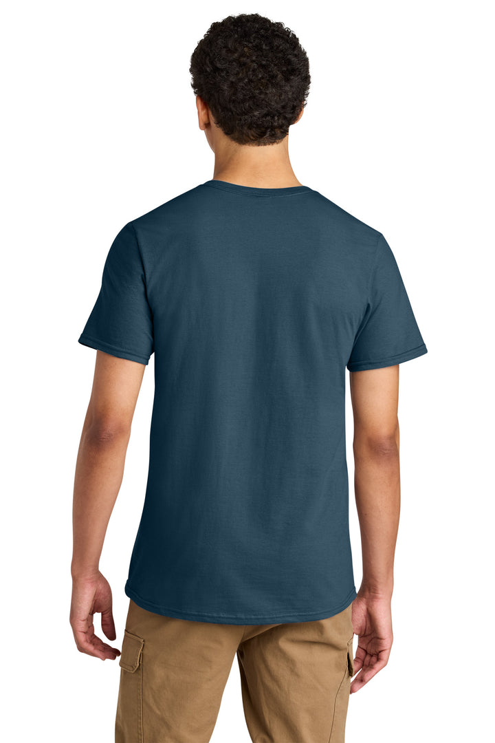 WashedNavy Jerzees Unisex Premium Combed Ring Spun Cotton Tee 570M