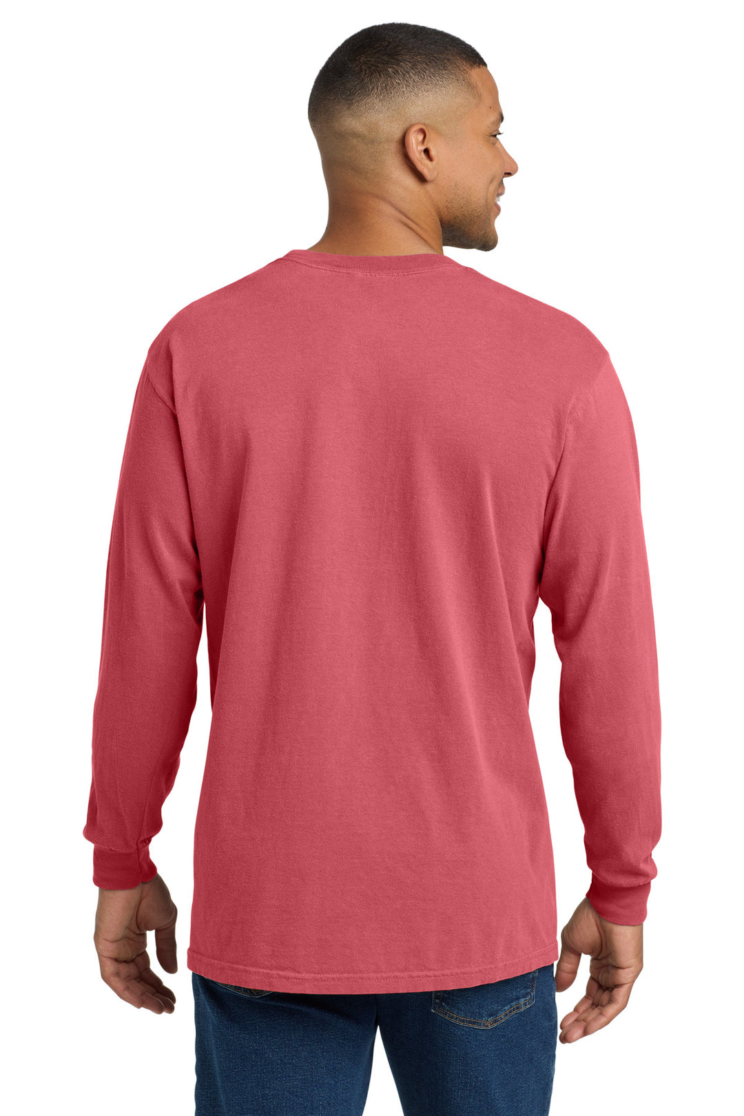 Watermelon COMFORT COLORS Heavyweight Ring Spun Long Sleeve Pocket Tee. 4410