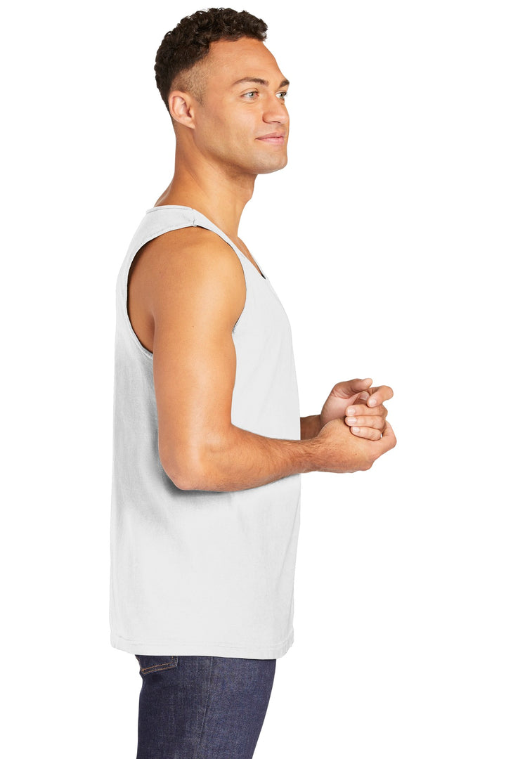 White COMFORT COLORS Heavyweight Ring Spun Tank Top. 9360
