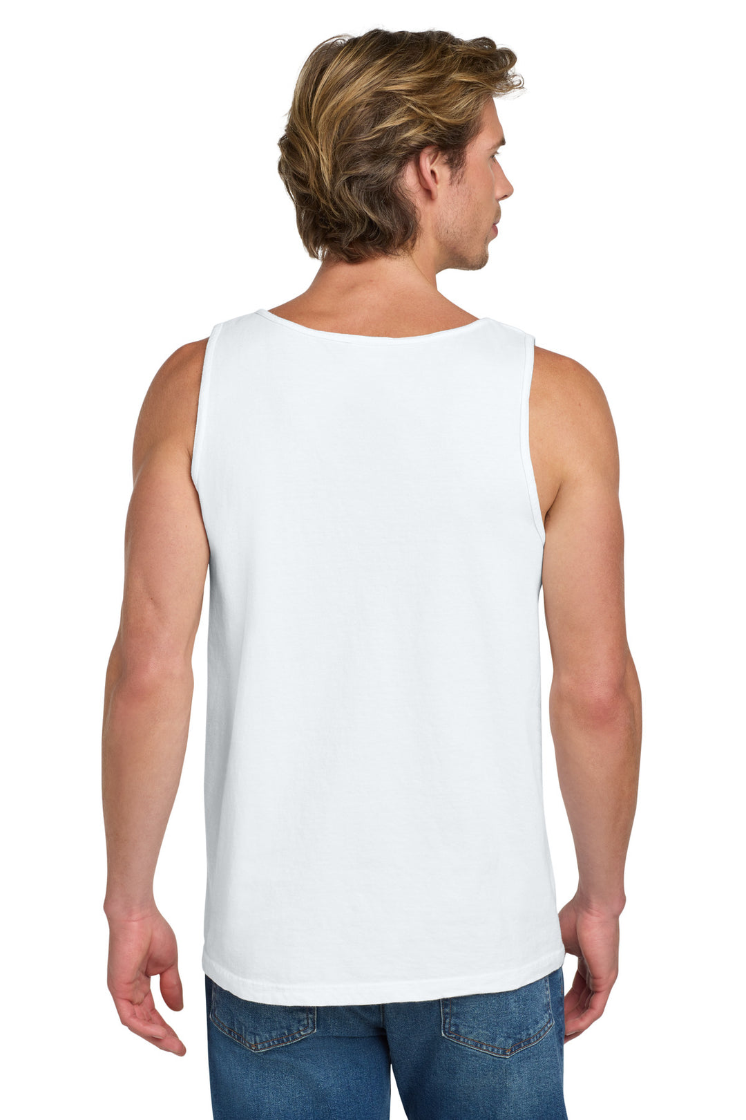 White COMFORT COLORS Heavyweight Ring Spun Tank Top. 9360