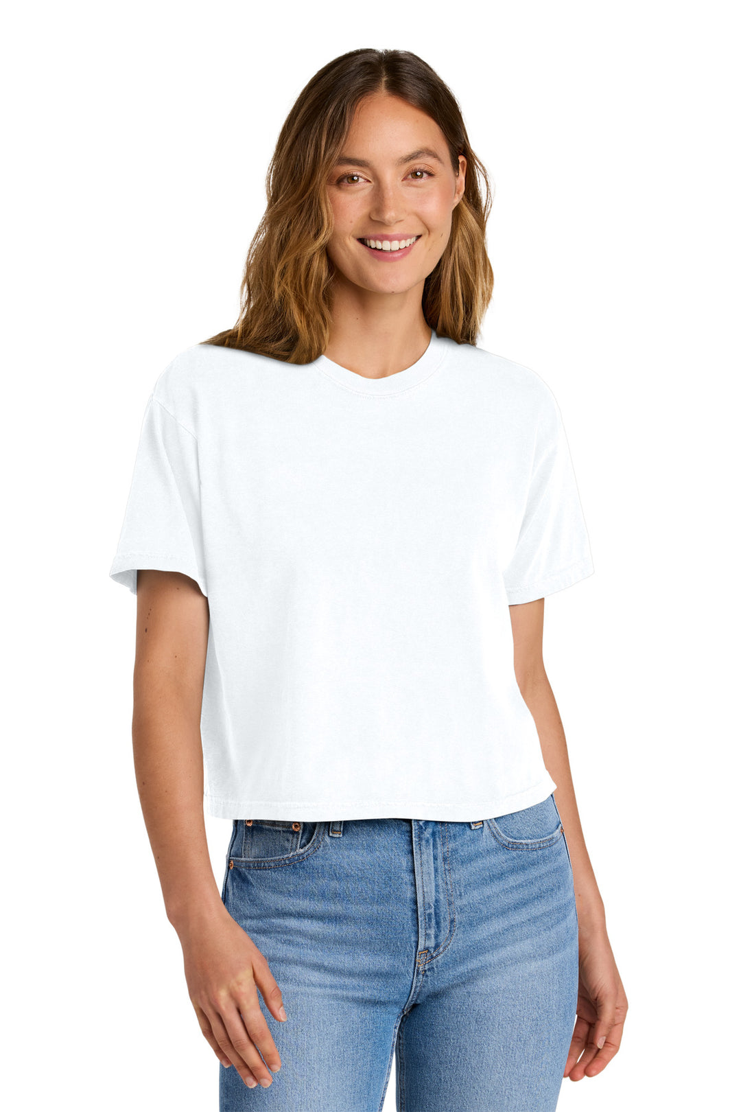 White Comfort Colors Women's Heavyweight Boxy Tee 3023CL
