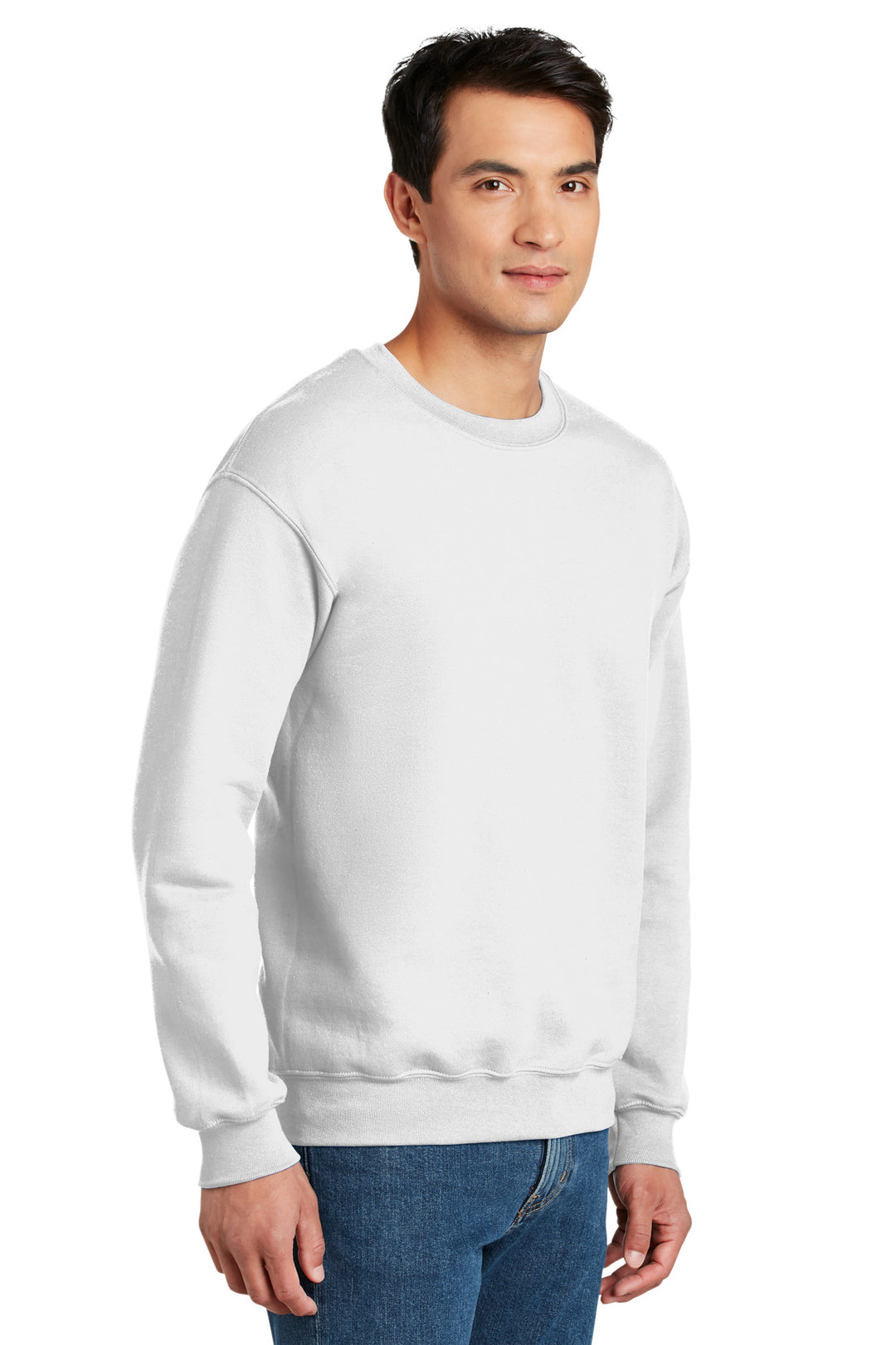 White Gildan - DryBlend Crewneck Sweatshirt. 12000