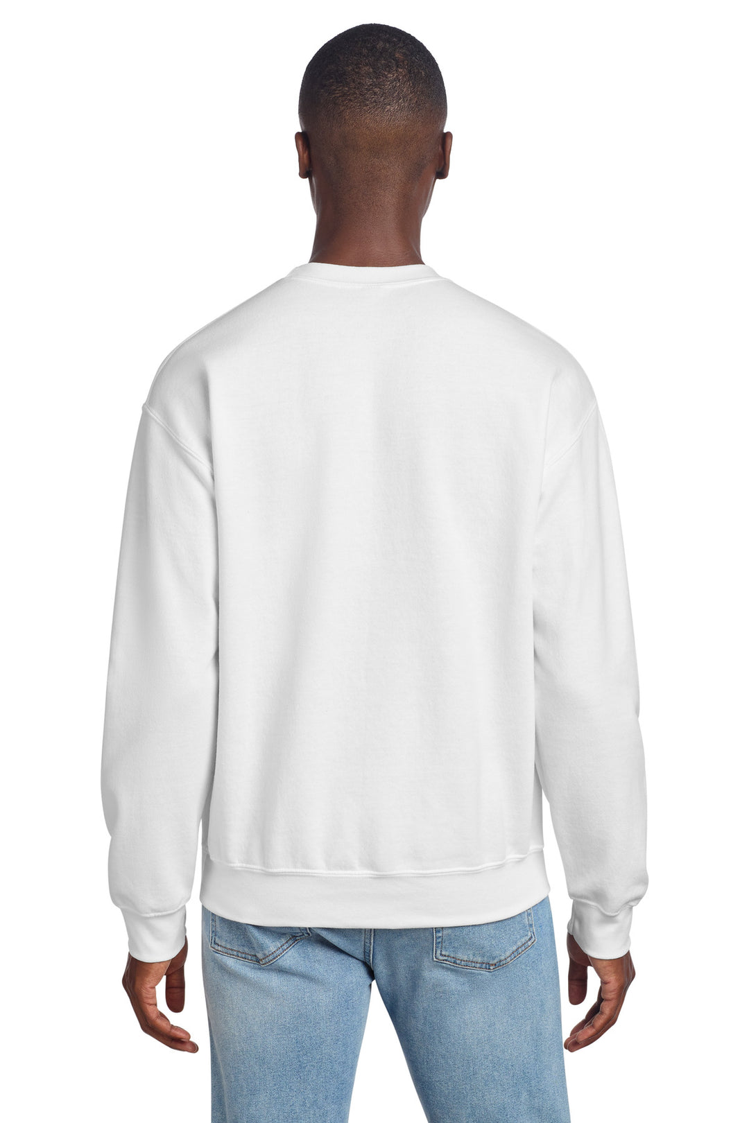 White Gildan - DryBlend Crewneck Sweatshirt. 12000