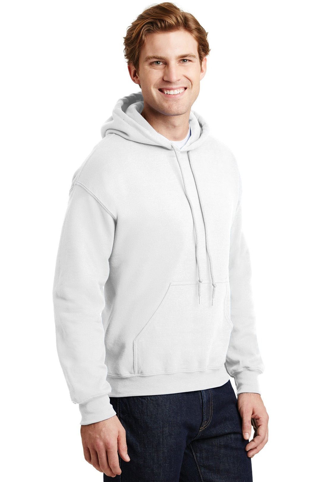 White Gildan - Heavy Blend Hooded Sweatshirt. 18500
