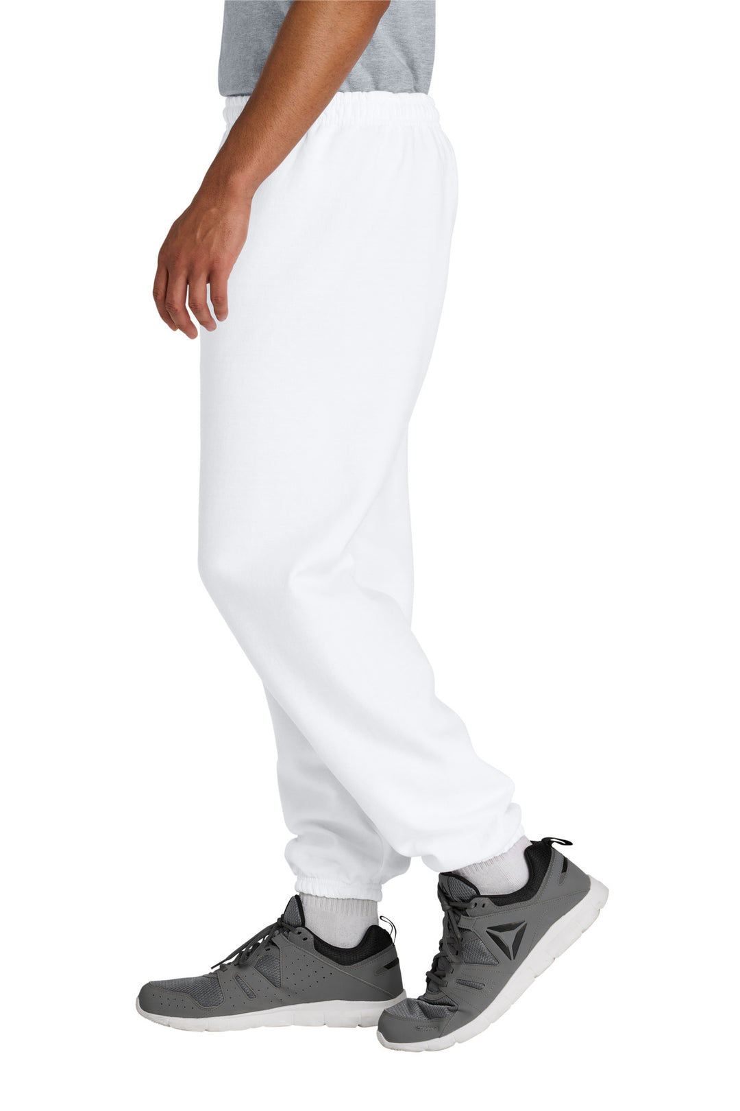 White Gildan Heavy Blend Sweatpant. 18200