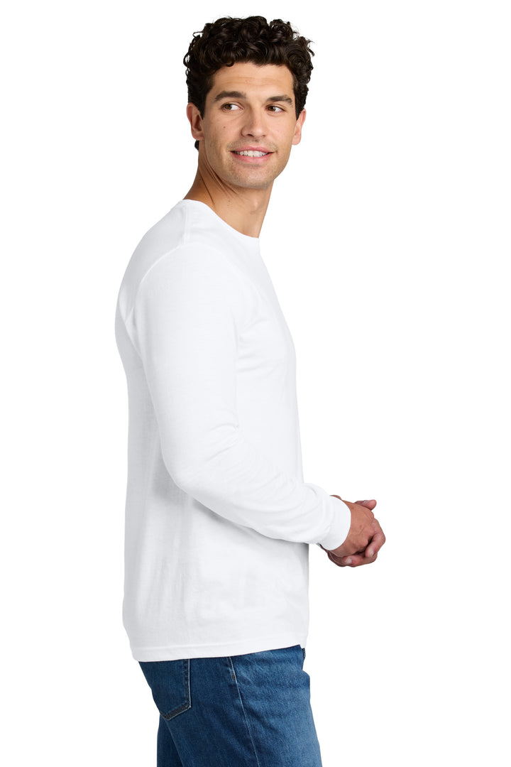 White Gildan Softstyle CVC Long Sleeve Tee 64440CVC