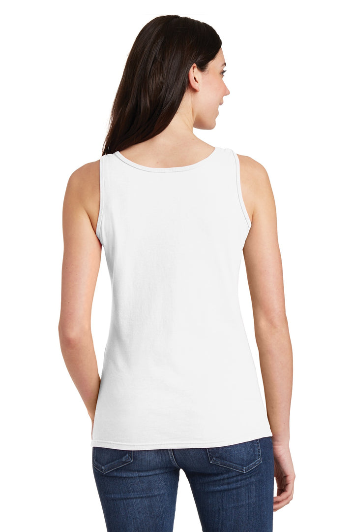 White Gildan Softstyle Junior Fit Tank Top. 64200L