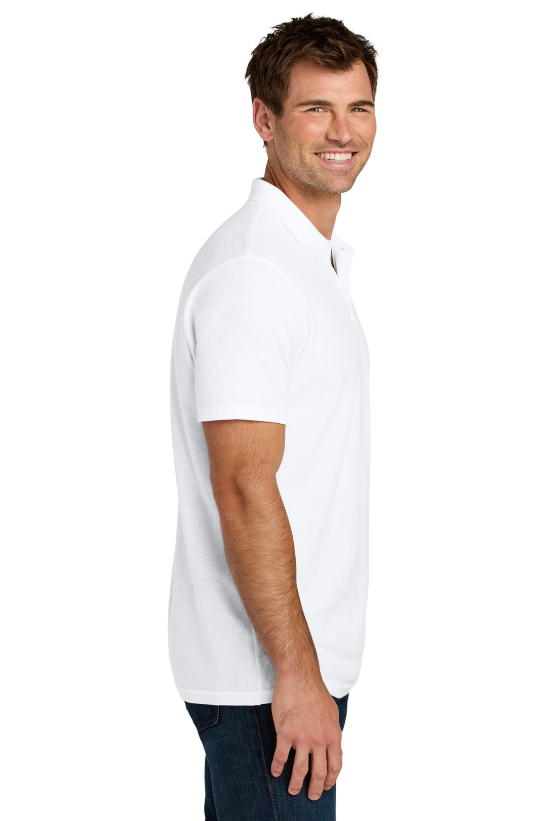 White Gildan Softstyle Pique Polo 64800