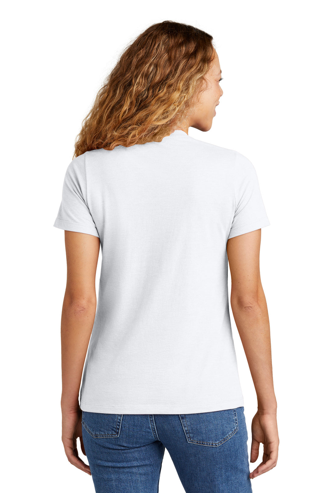 White Gildan Softstyle Women's CVC T-Shirt 64001LCVC
