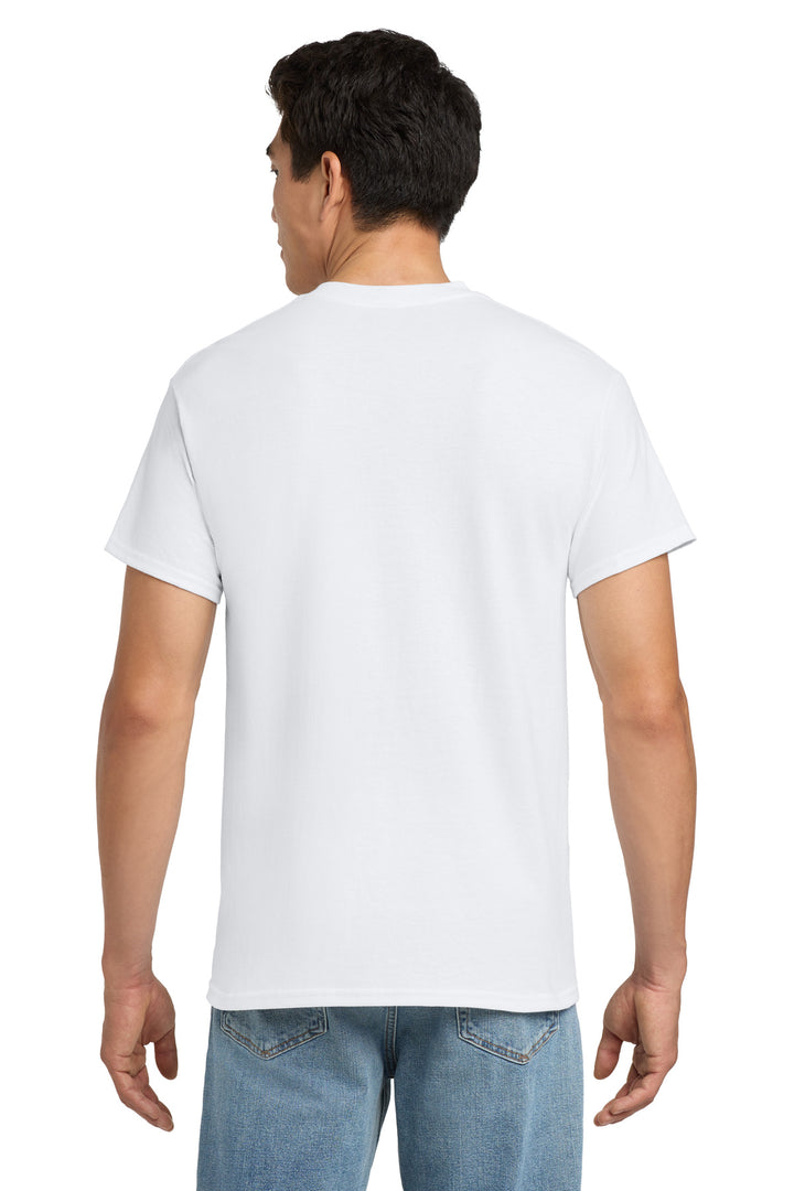 White Gildan - Ultra Cotton 100% US Cotton T-Shirt with Pocket. 2300