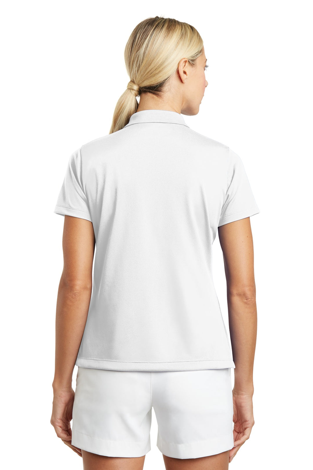 White Nike Women's Tech Basic Dri-FIT Polo. 203697
