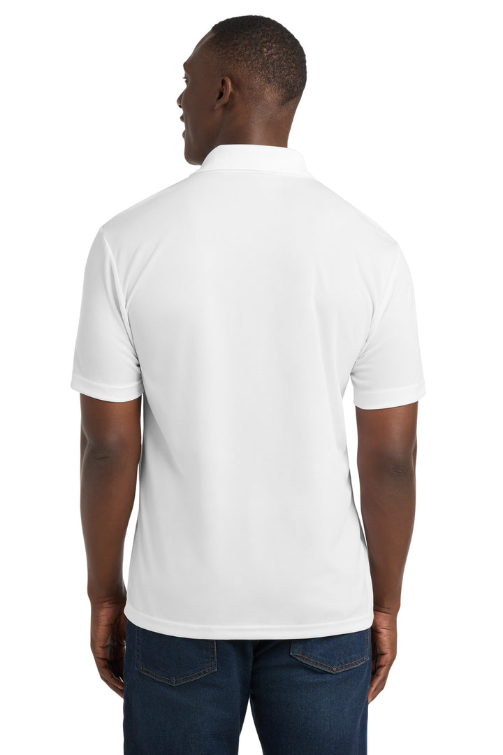 White Sport-Tek PosiCharge RacerMesh Polo. ST640