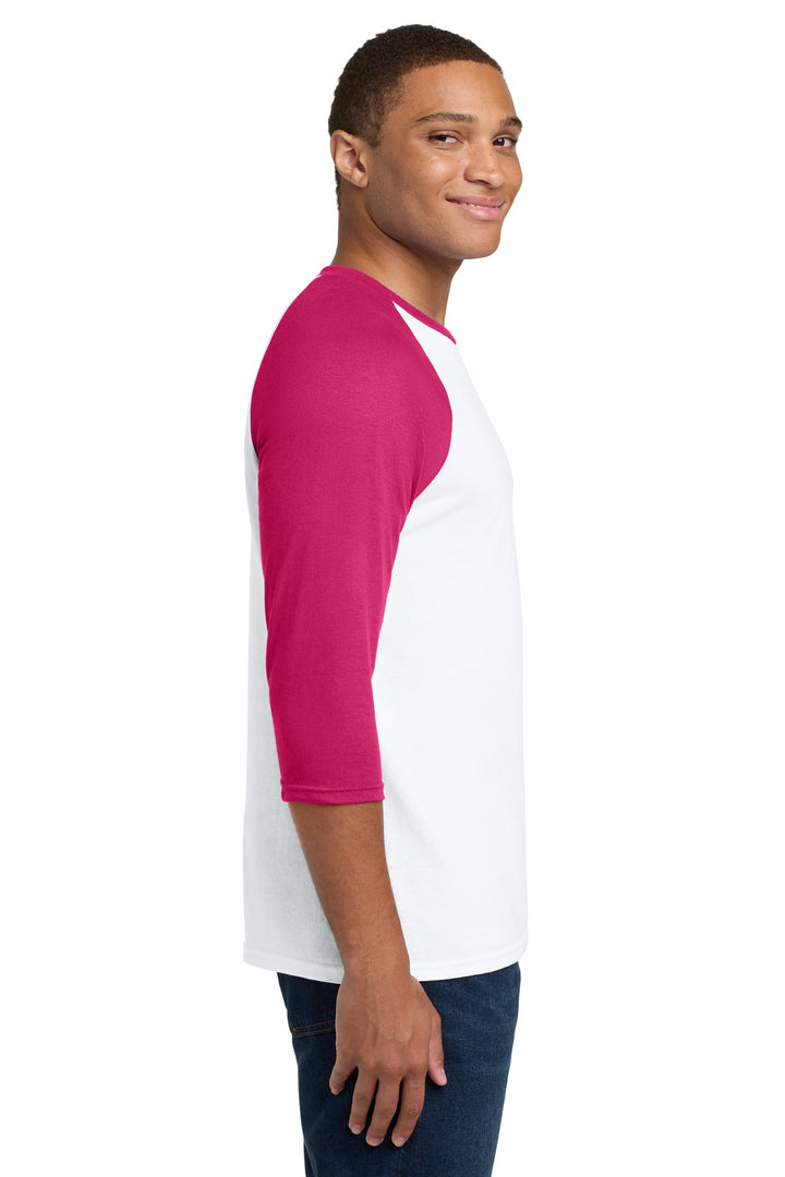 WTrmHelicn Gildan Heavy Cotton 3/4-Sleeve Raglan T-Shirt. 5700